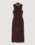 Fringed knit midi dress
