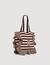 Striped crochet bag
