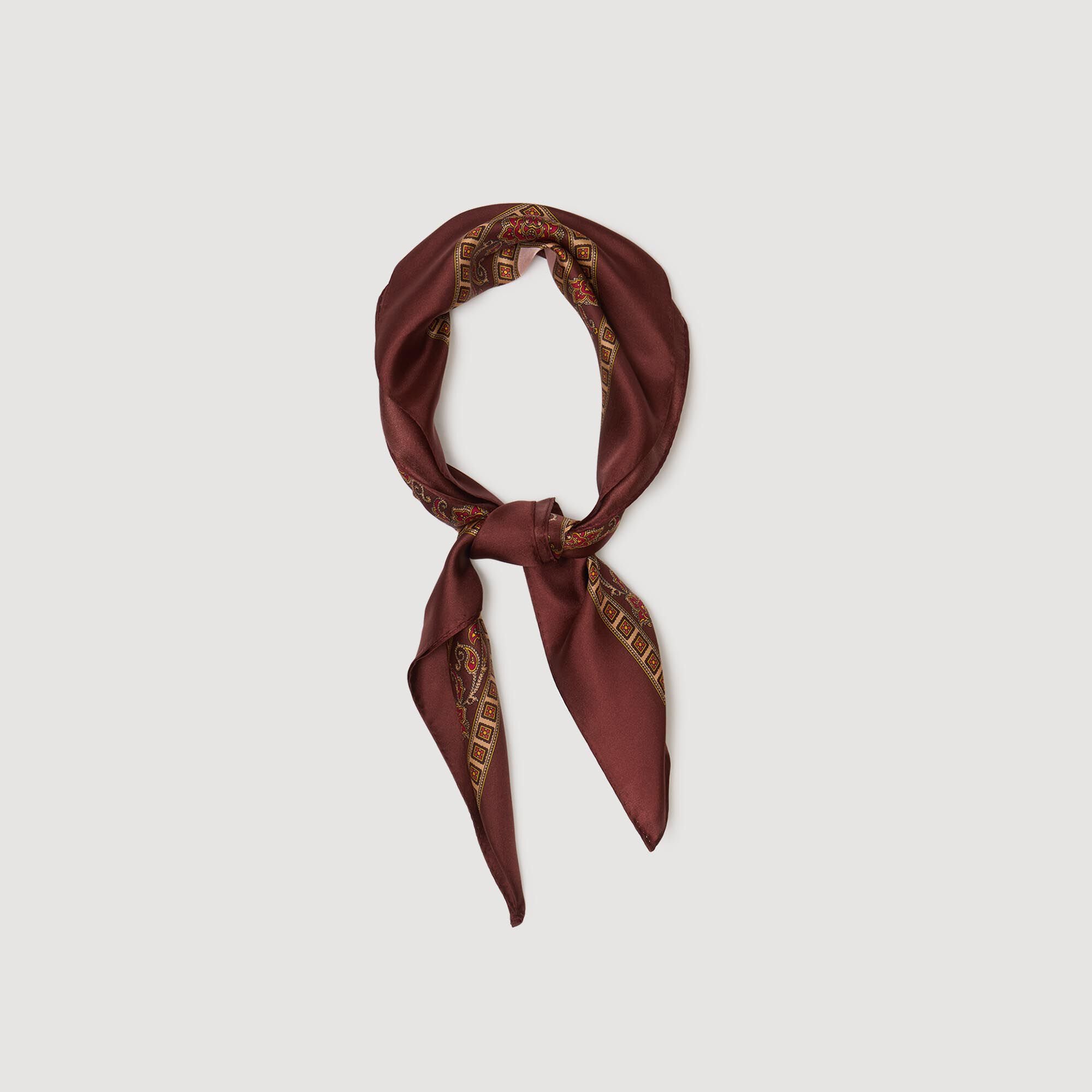 Placed print scarf