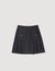 Pleated denim skirt