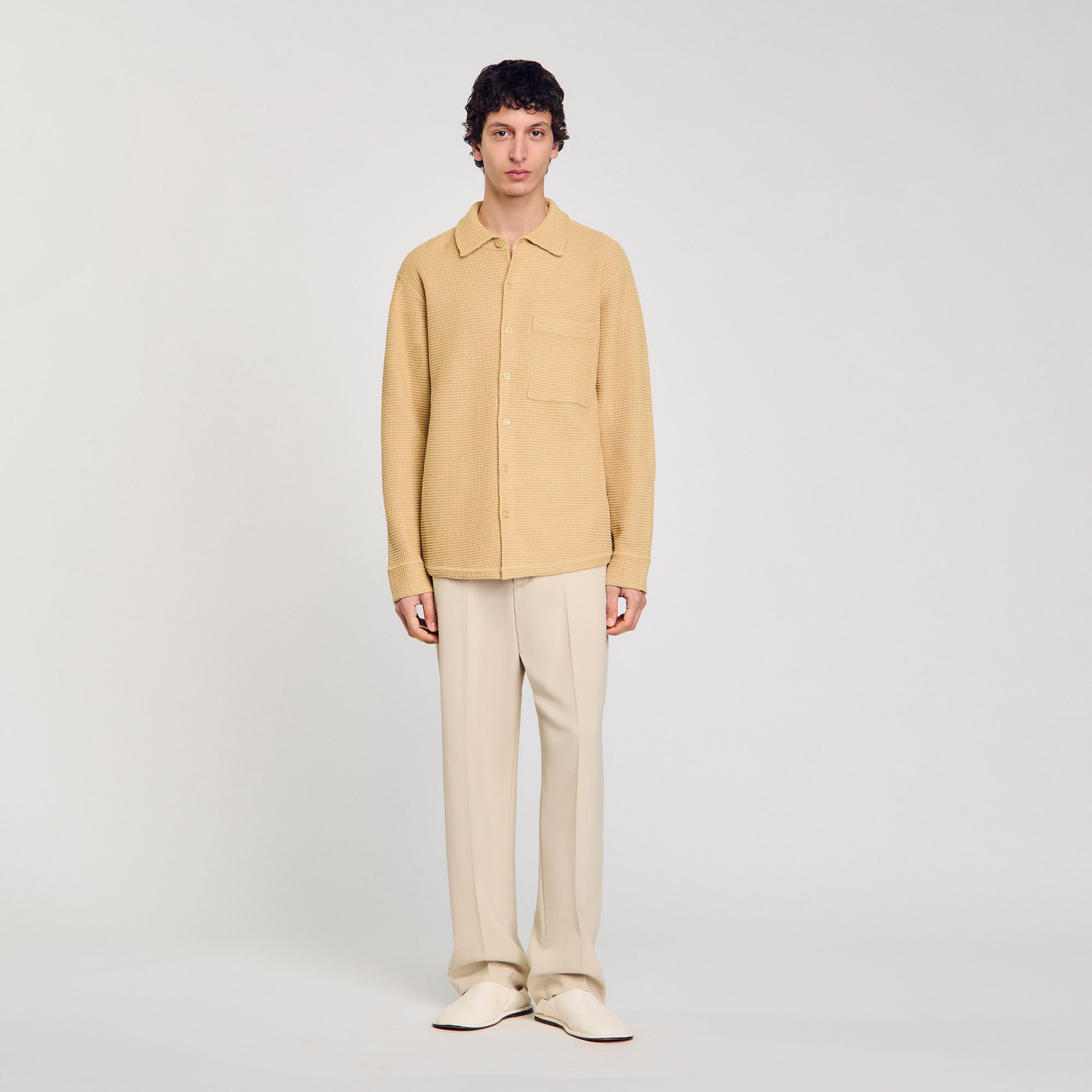 Oversized knit shirt