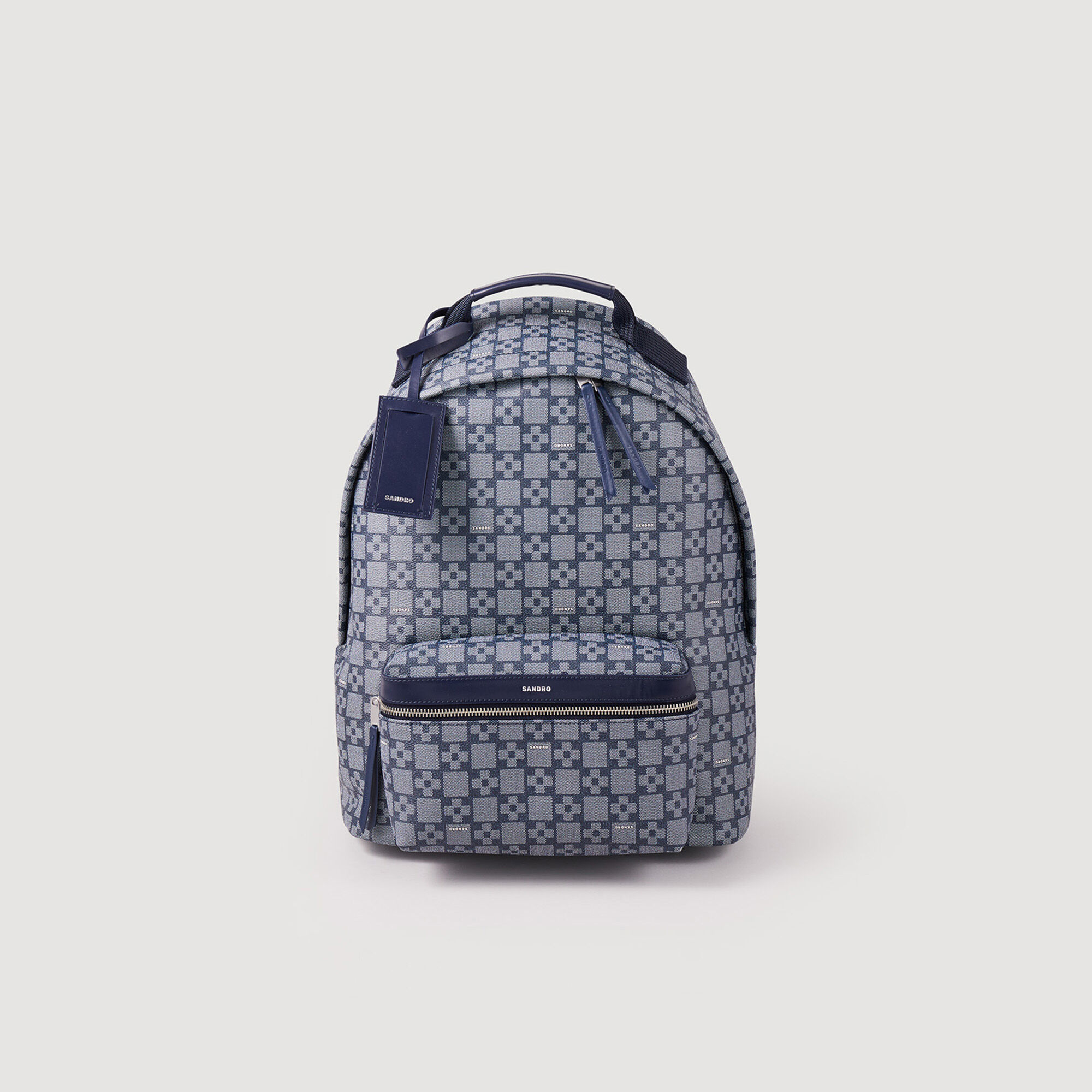Square Cross backpack blue for Men Sandro Paris