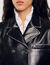 Cropped leather jacket