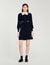 Pleated knit dress