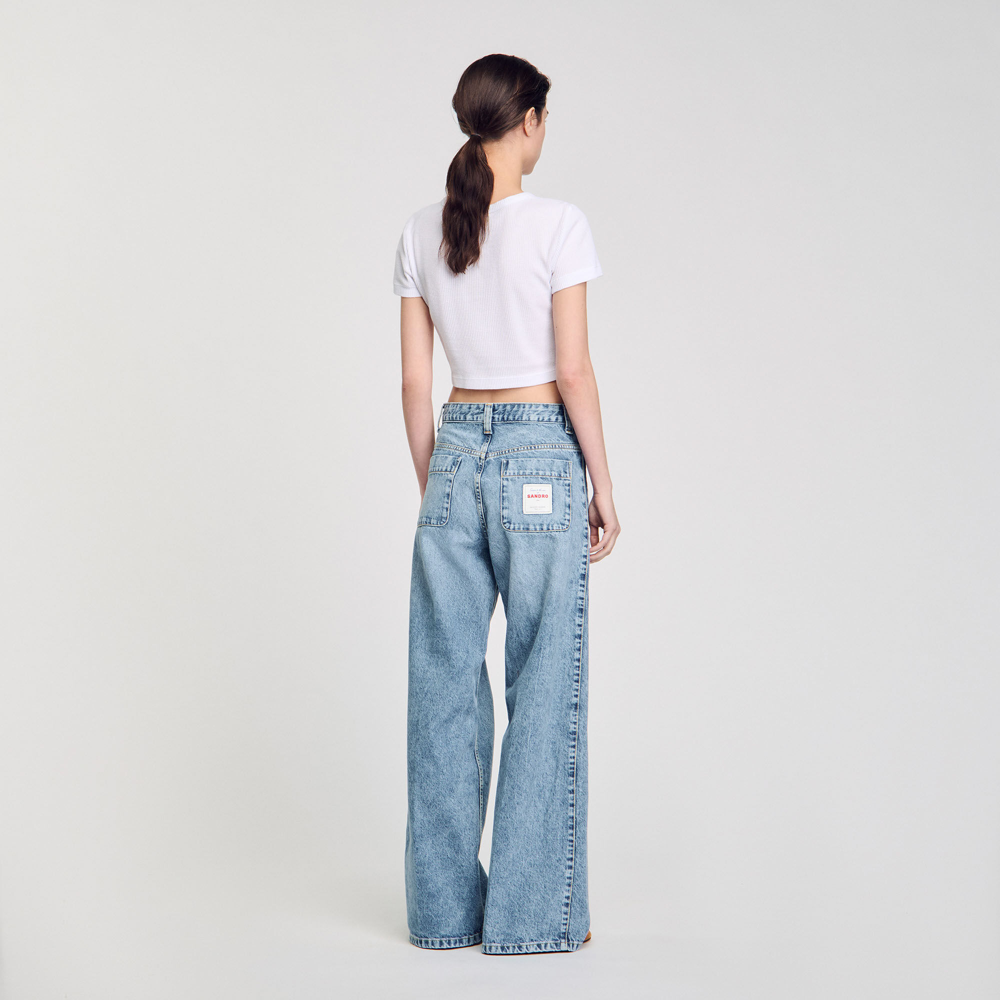 Faded jeans blue For Women | Sandro Paris