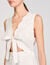 Crinkled maxi dress with bow