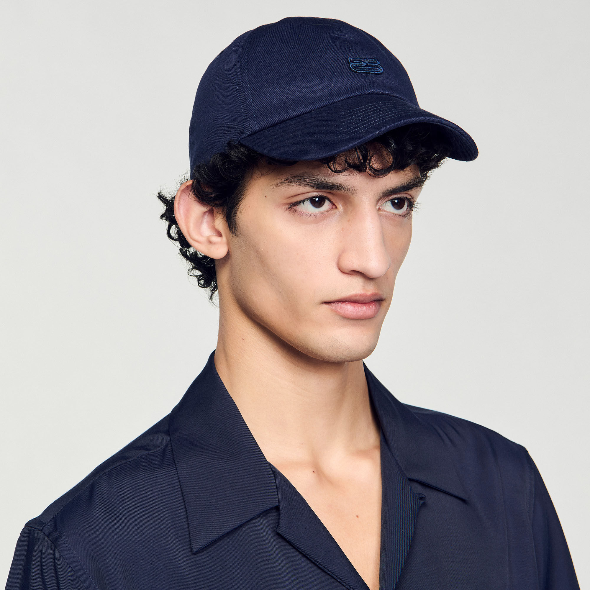 pois ポワ saten cap  navy ネイビー キャップ