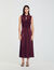 Draped satin-effect dress