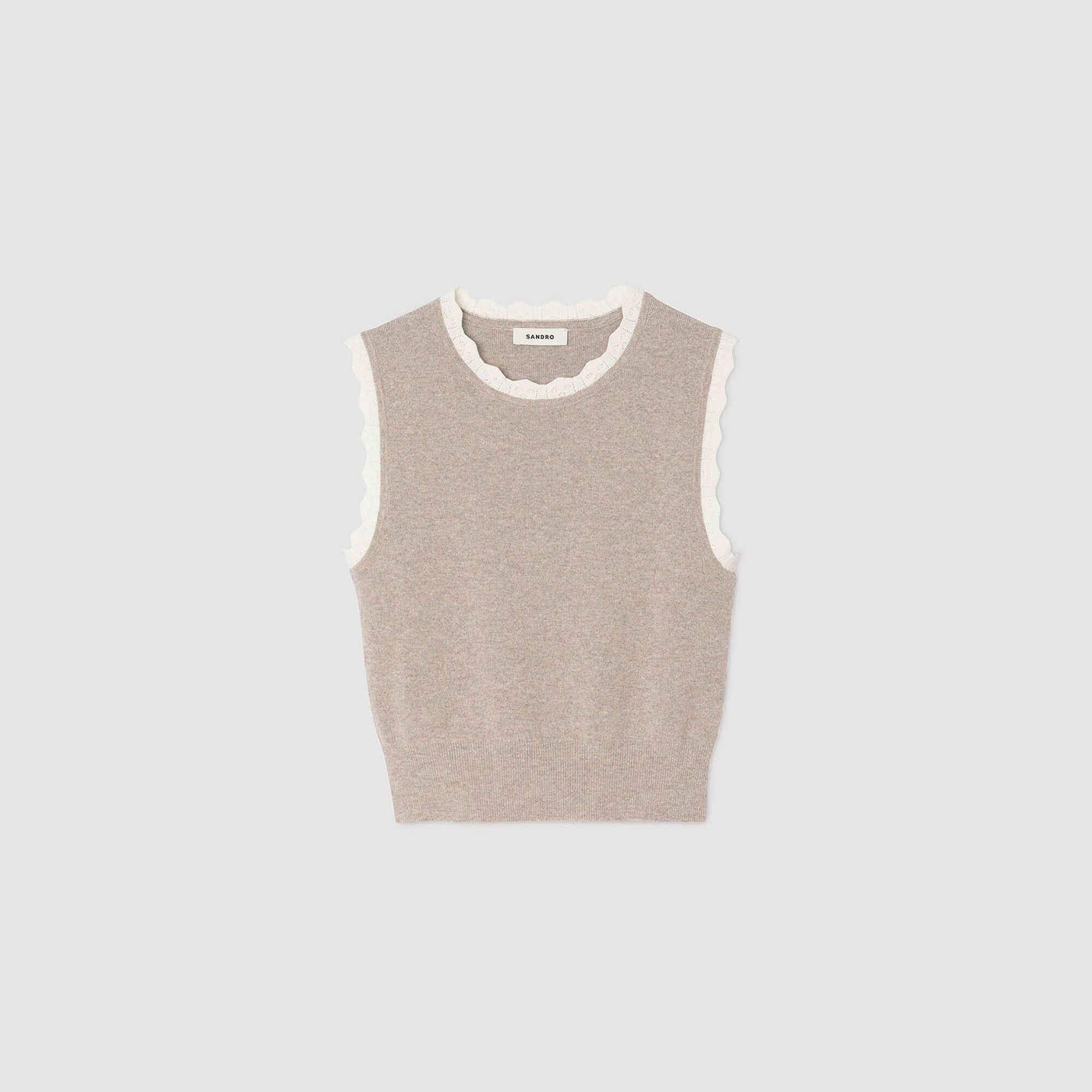 High-neck knit sweater
