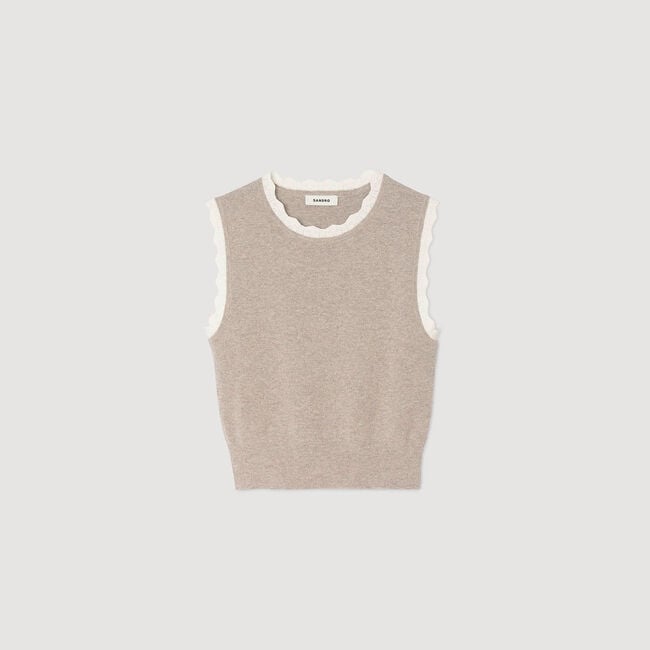 High-neck knit sweater