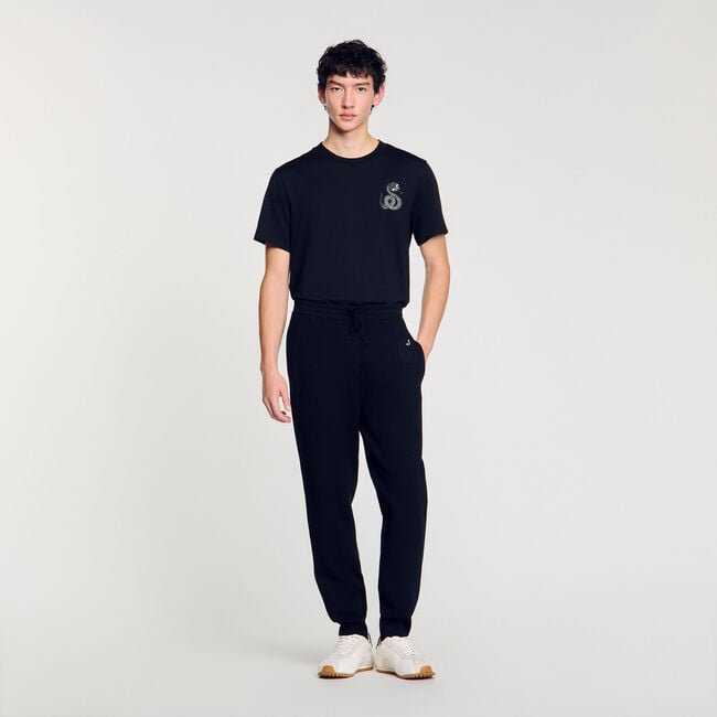Joggers with snake detail