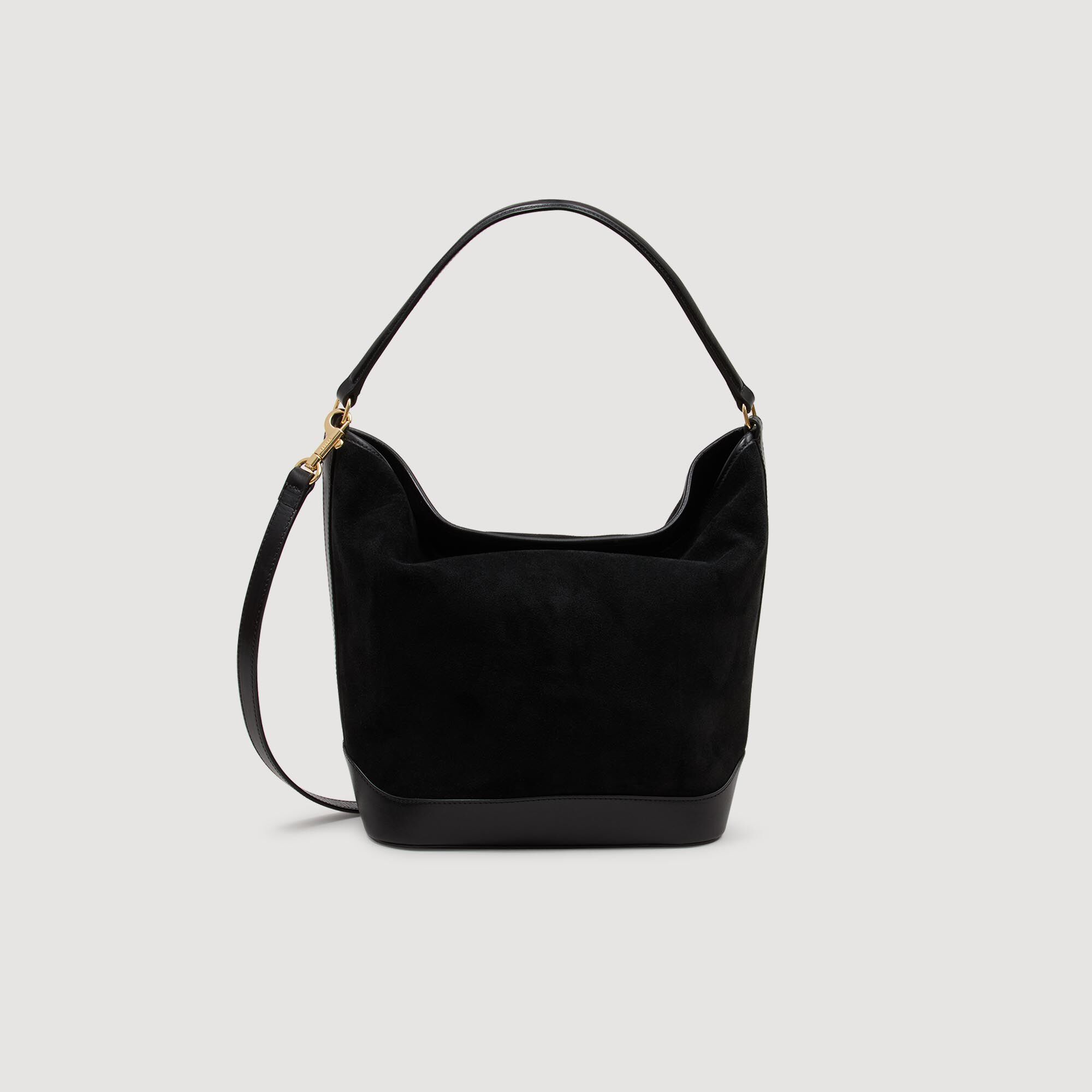 Tangoso suede and leather bucket bag