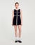 Mini velvet knit dress