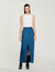 Rhinestone denim maxi skirt
