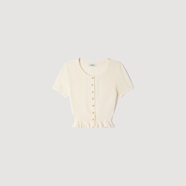 Pointelle knit top