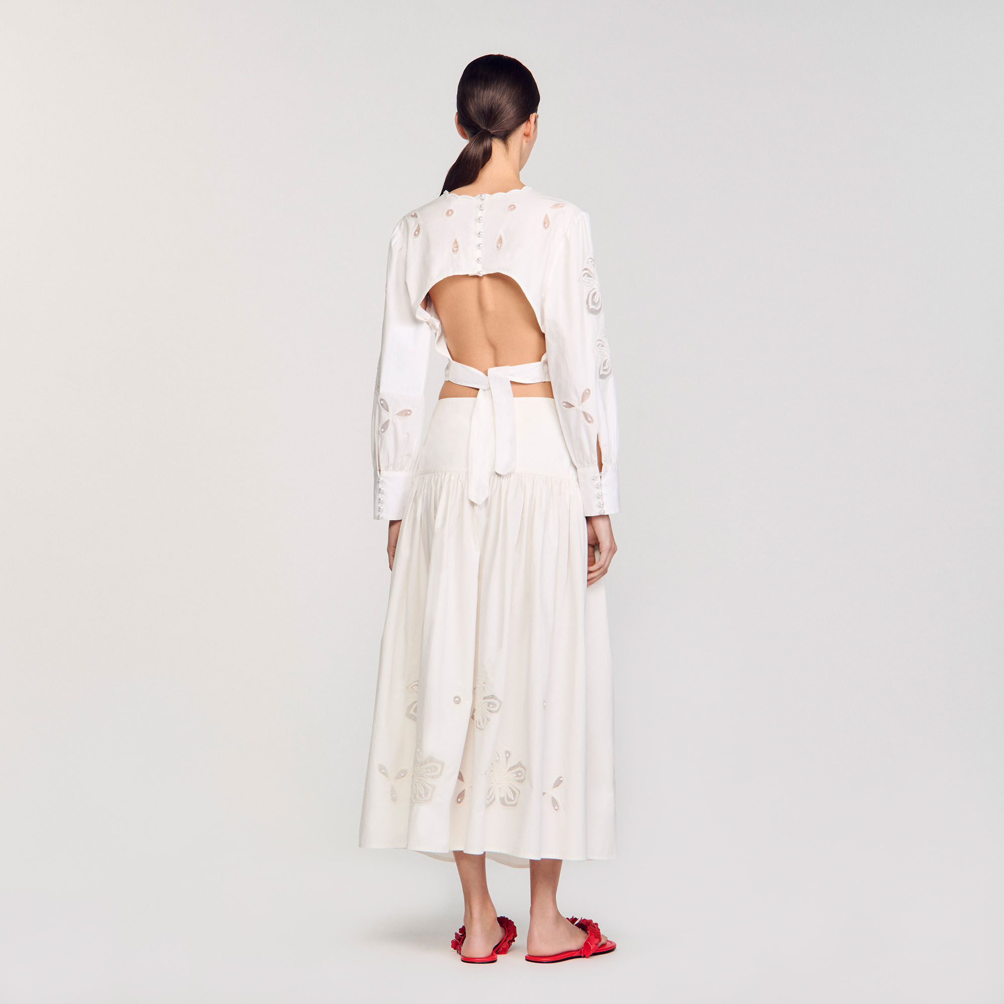 Poplin crop top