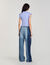 Striped smocked T-shirt