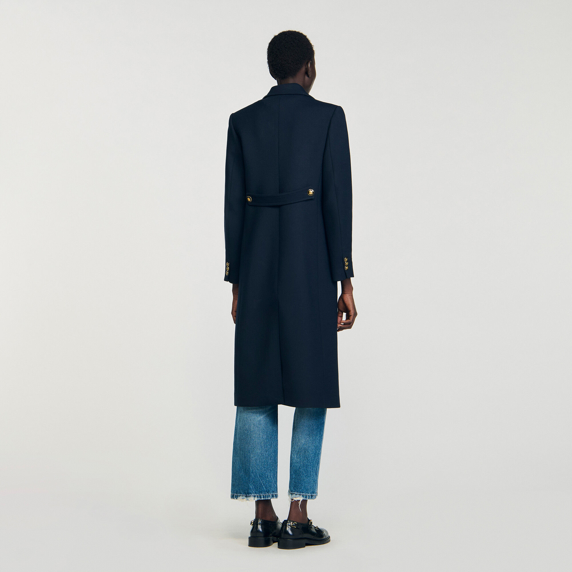 Long double-breasted coat