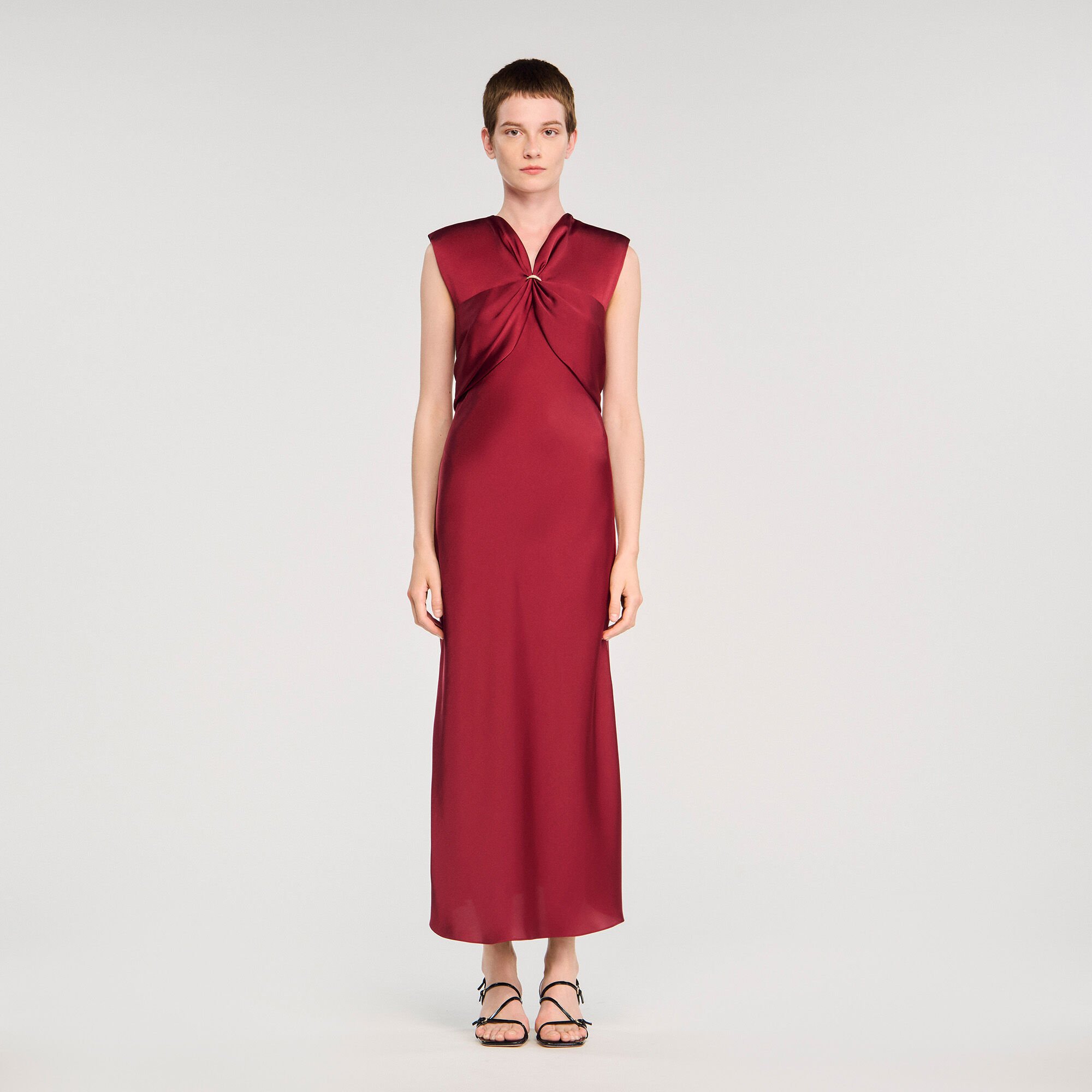 V-neck maxi dress