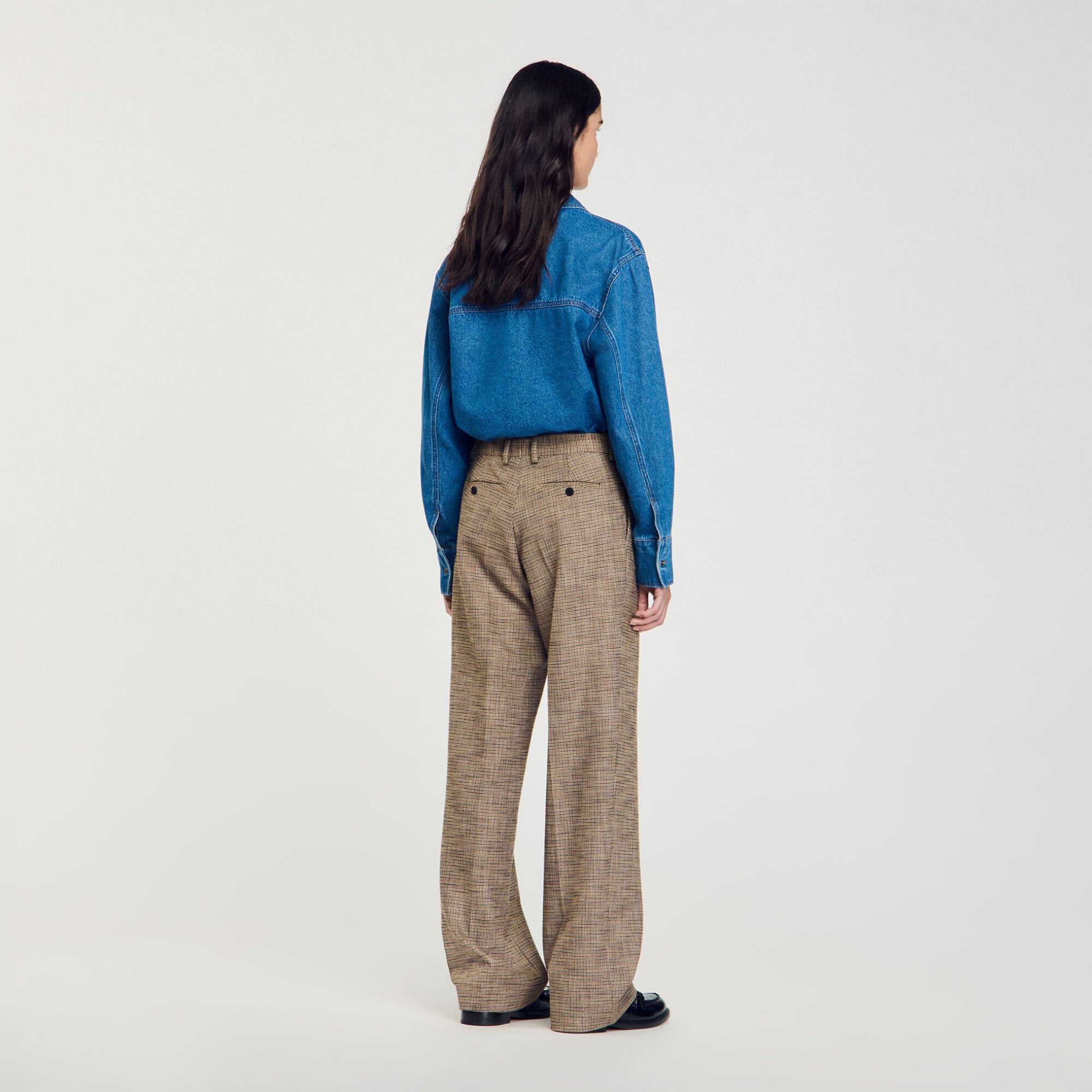 Micro houndstooth trousers