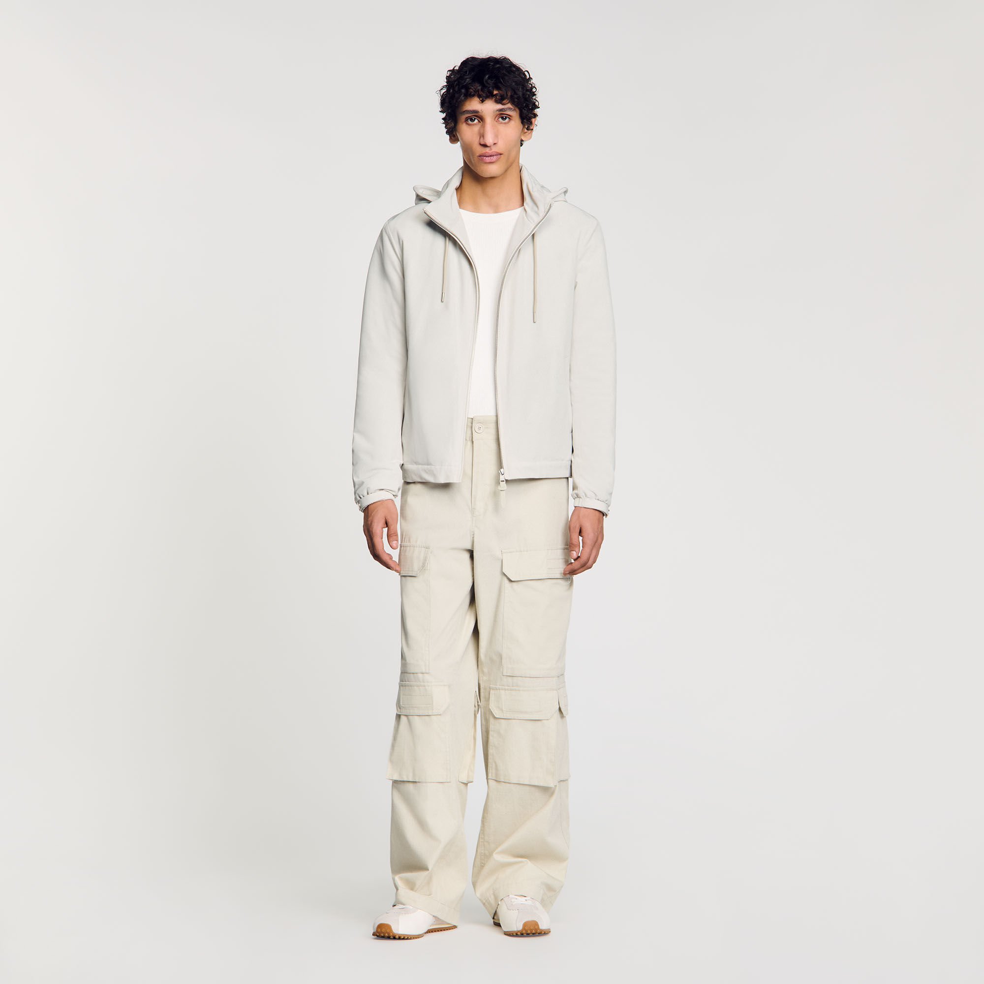 Zip-up hooded jacket