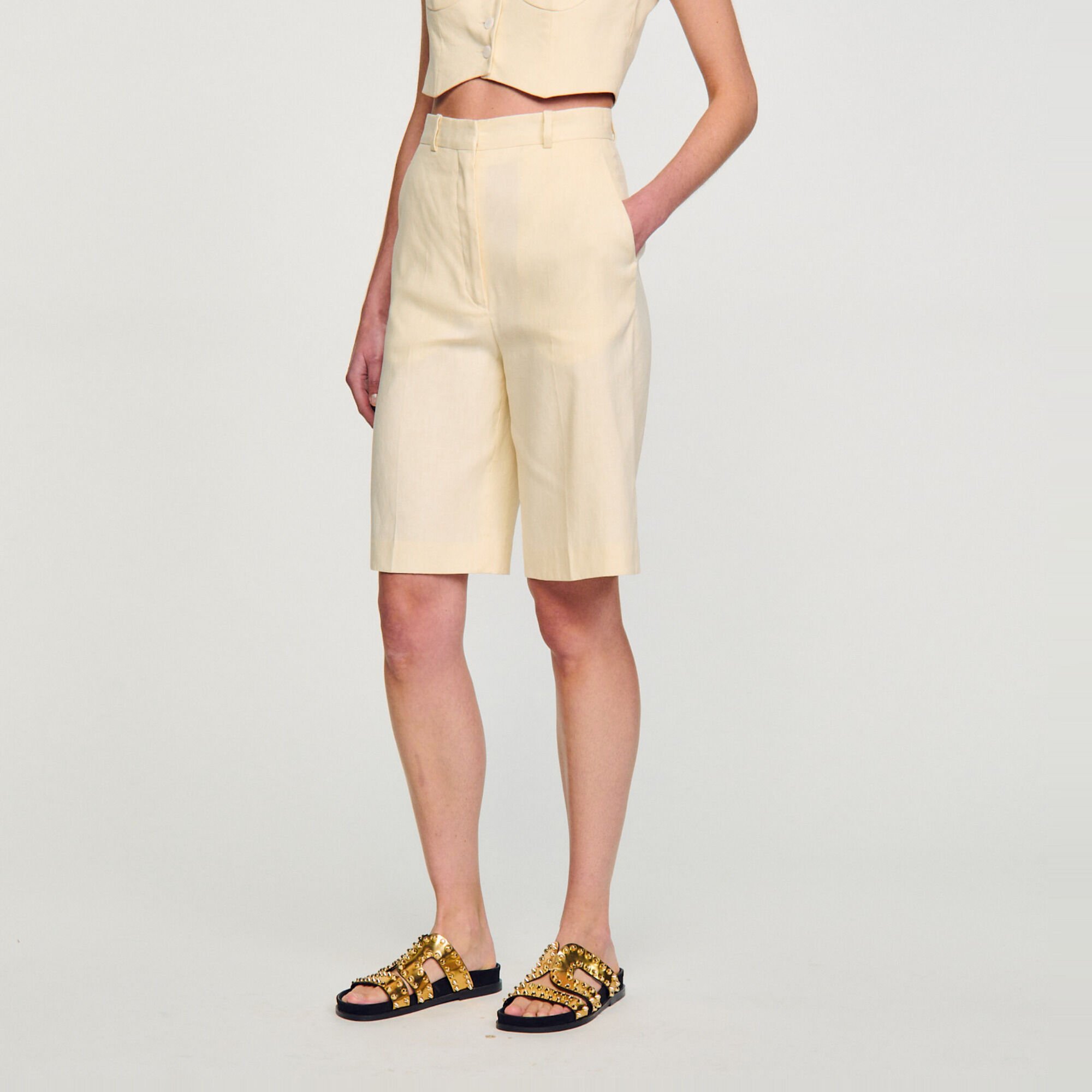 Straight-leg Bermuda shorts