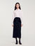 Tweed and velvet maxi skirt