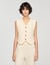 Cable knit vest
