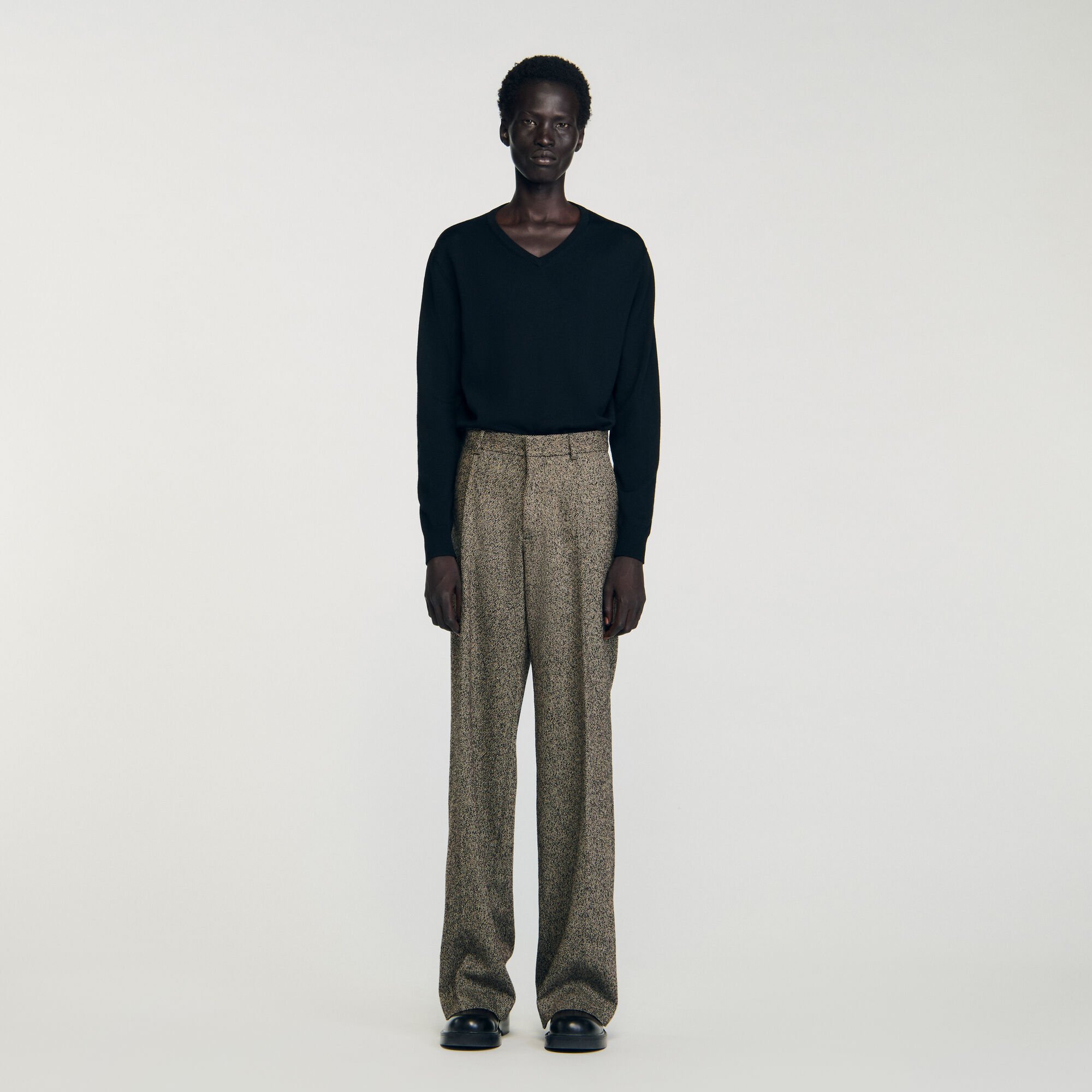 Wide-leg suit trousers