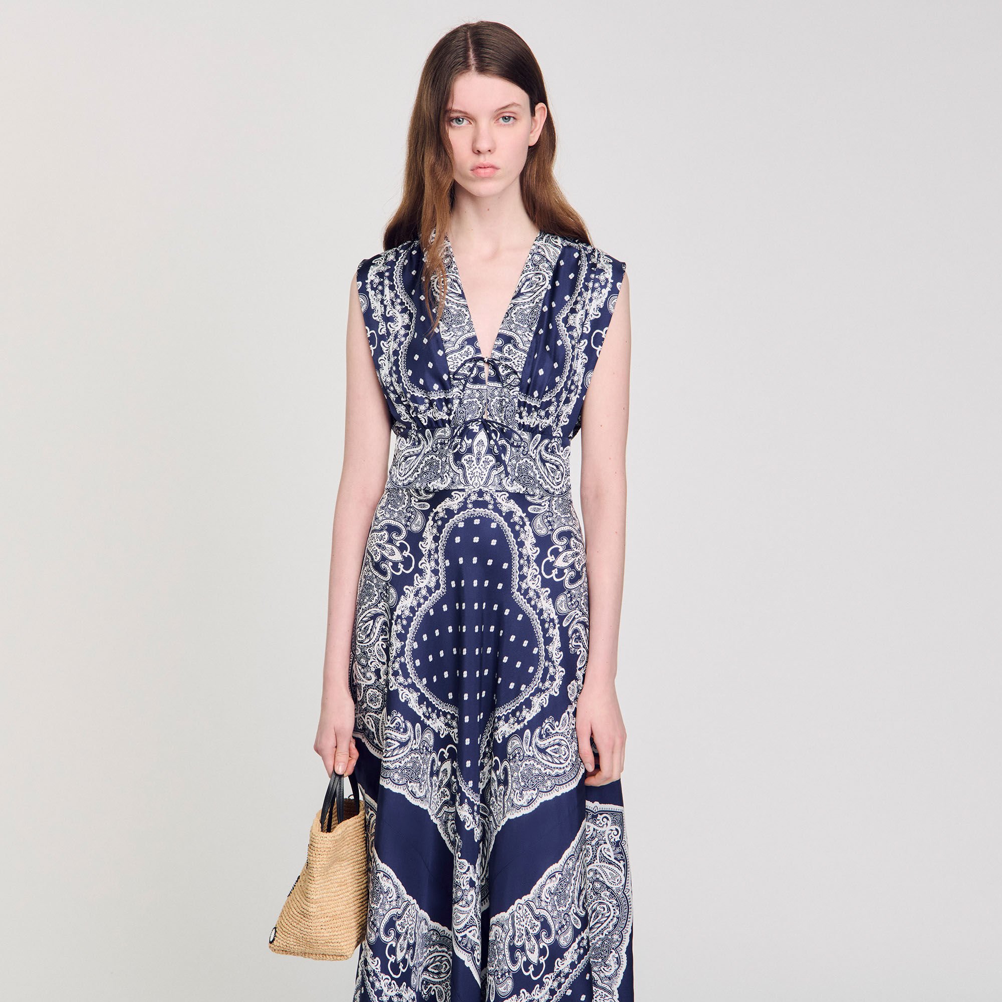 Bandana-print maxi dress