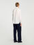 Silk shirt with gathered collar