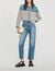 Cropped denim coatigan