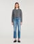 Cardigan with detachable ruffle collar