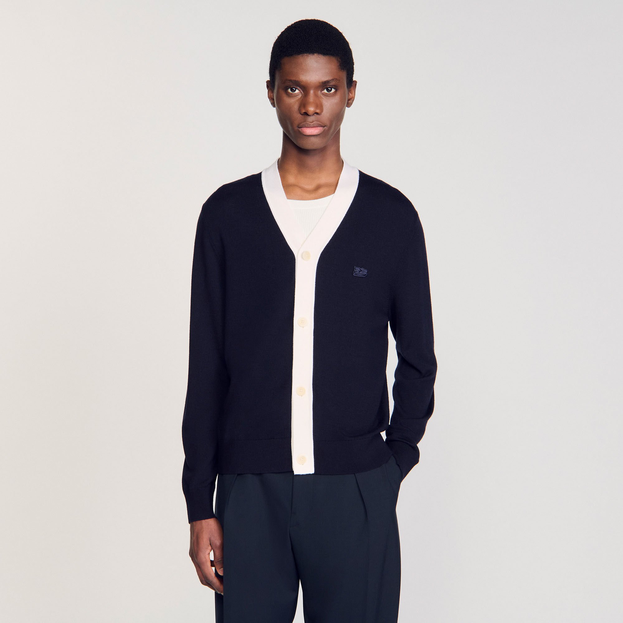 Cardigan with patches