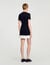 Mini knit dress with ruffle