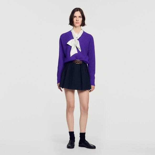 Short pleated wool skirt - Women | Sandro