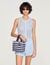 Striped crochet bag