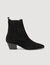 Leather ankle boots with elastic