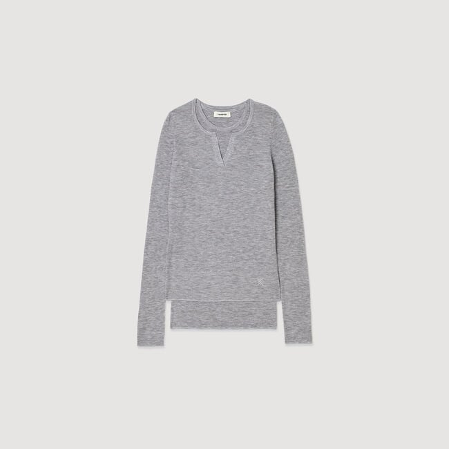 Wool layered effect sweater