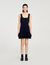Mini knit dress with ruffles