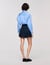 Mini striped pleated skirt