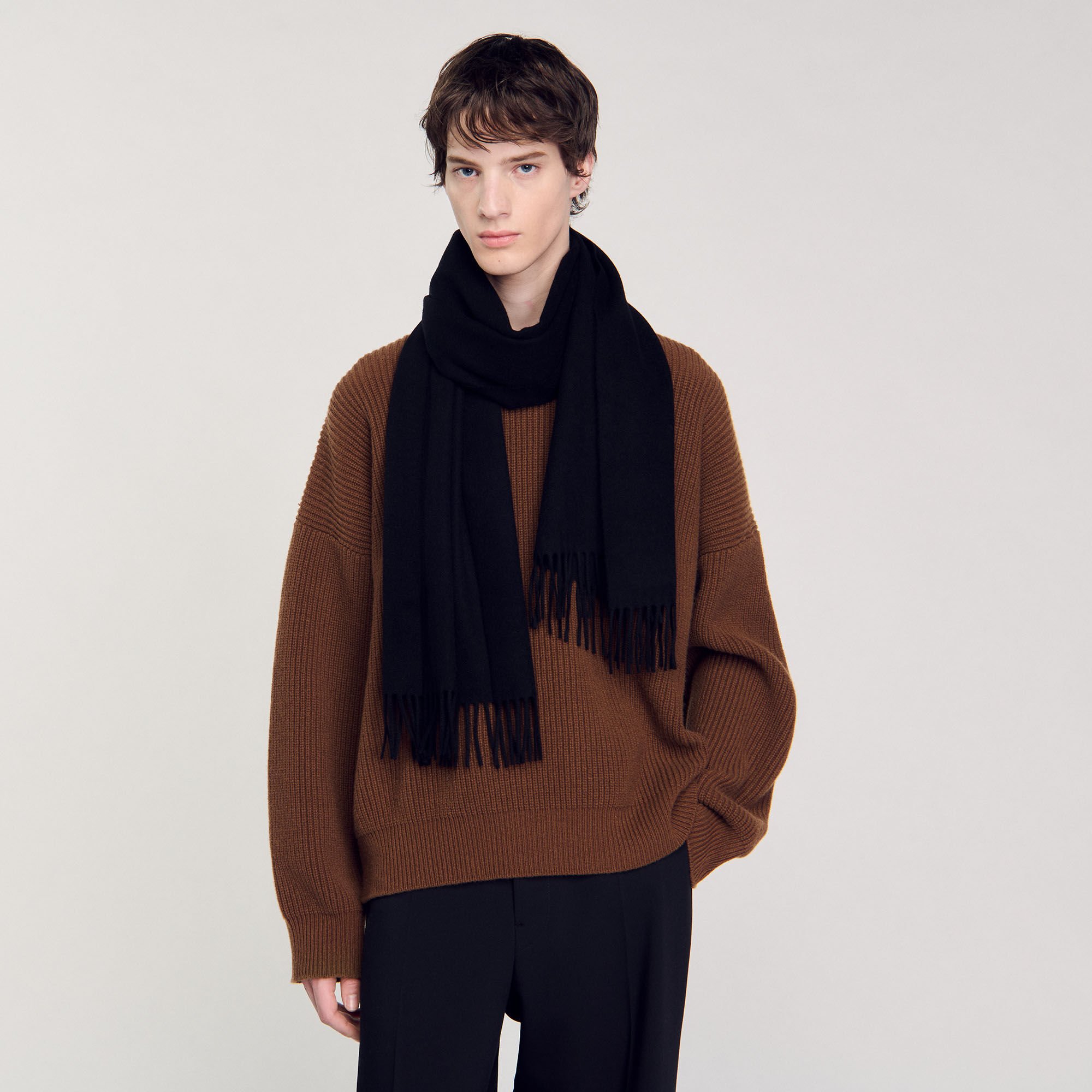 Wool and cashmere scarf
