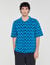 Rope jacquard cardigan shirt