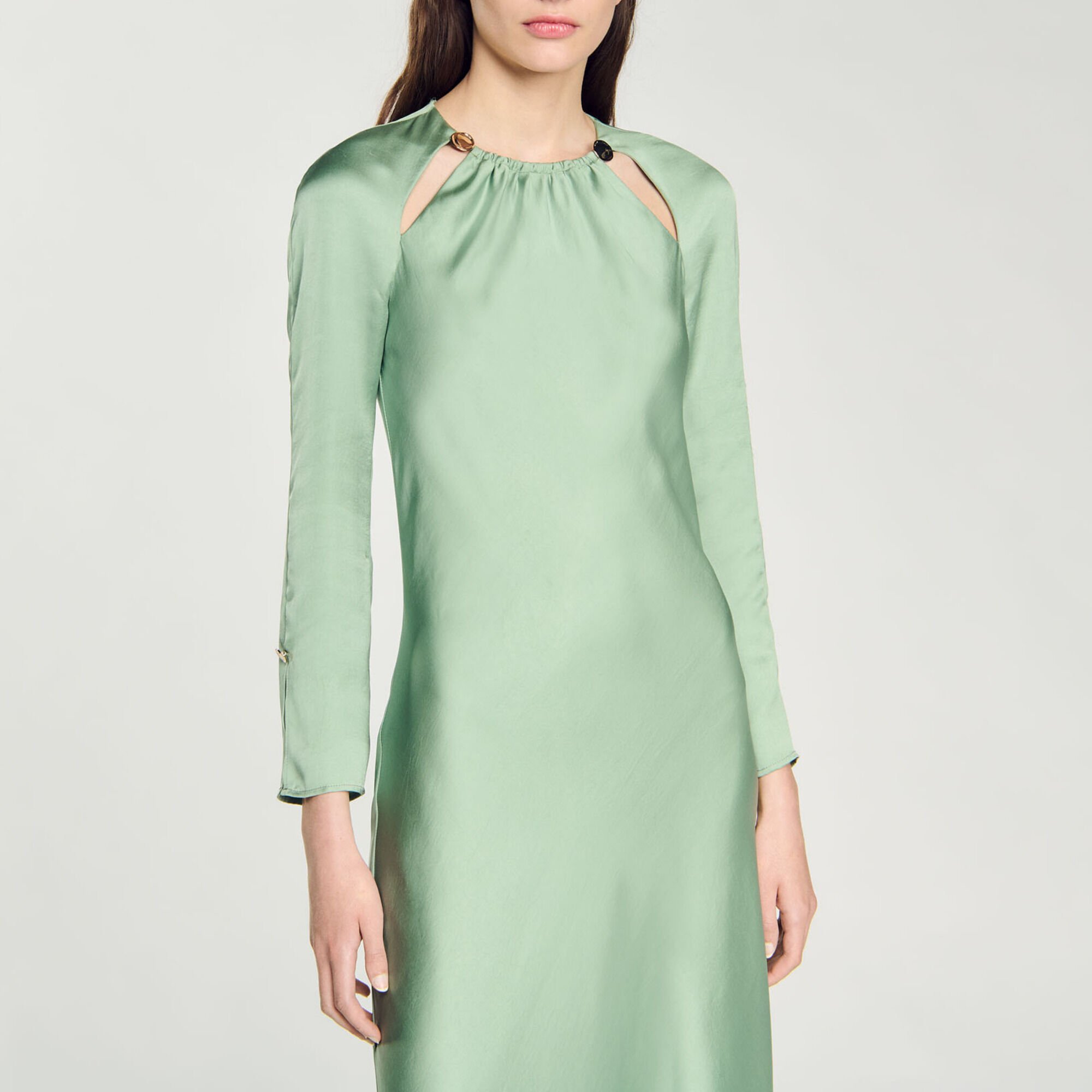 Long-sleeved maxi dress