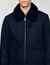 Wool aviator jacket with shearling