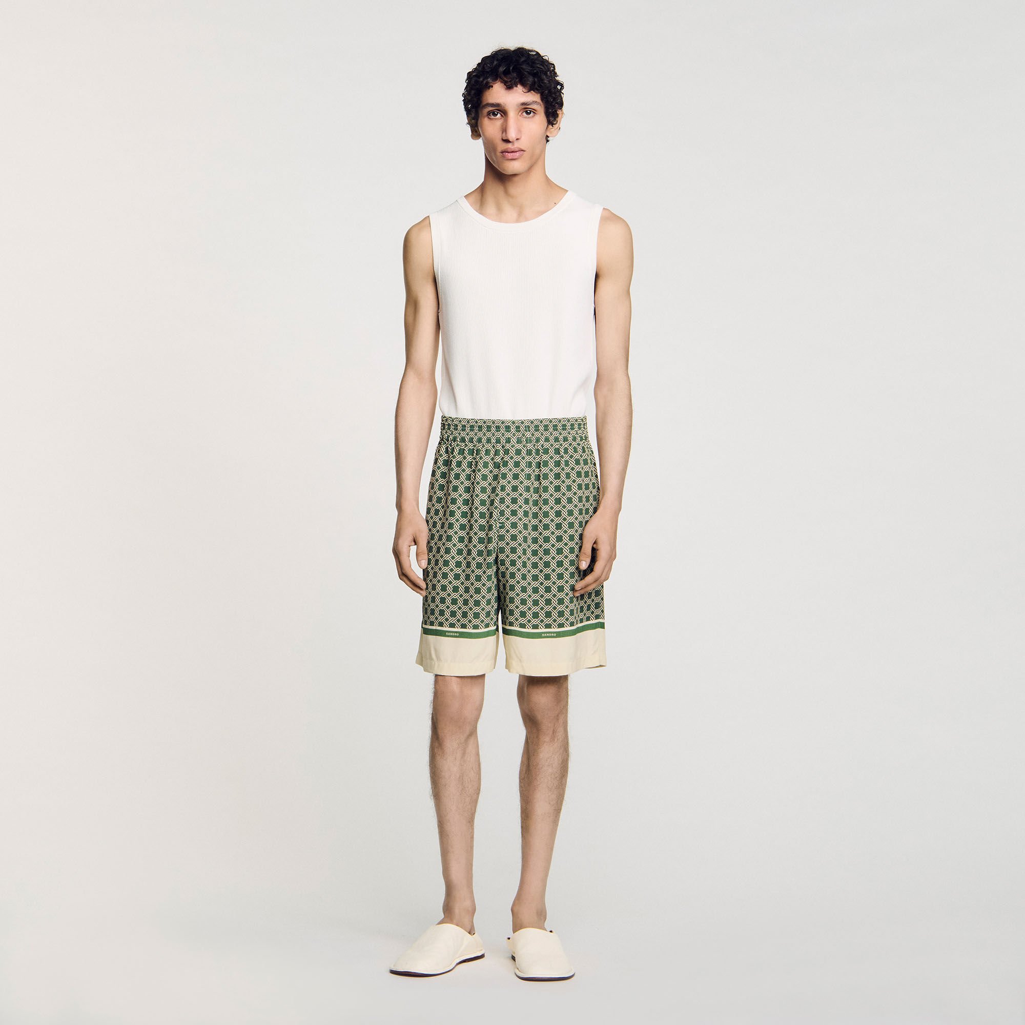 Patterned Flowy Bermuda shorts