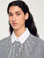 Cropped shirt with rhinestone bib