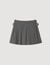 Buckle accent pleated skort