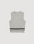 Sleeveless cropped cable knit sweater