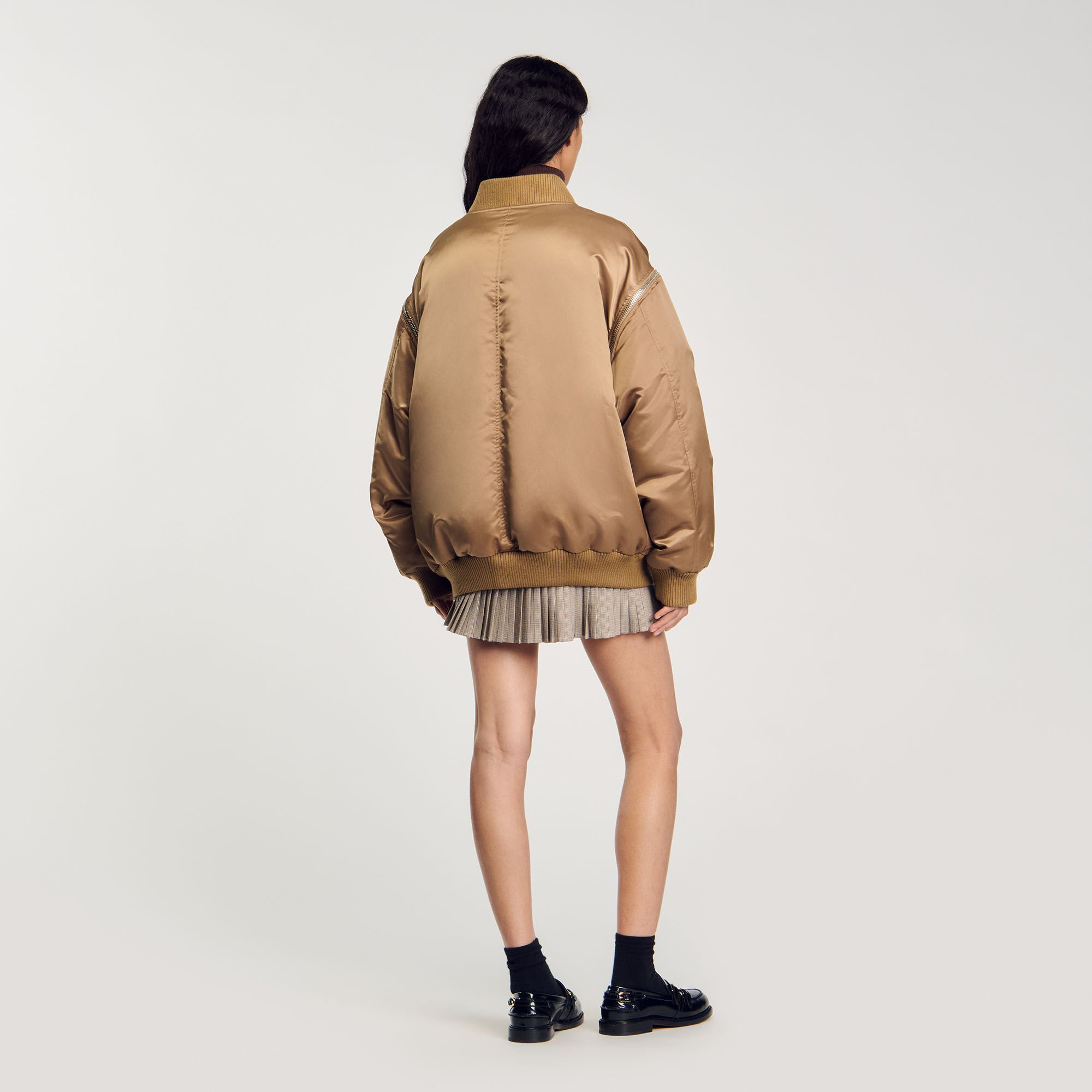 Satin-look bomber jacket